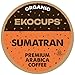 EKOCUPS Artisan Organic Sumatran Coffee, Dark roast, in Recyclable Single Serve Cups for Keurig K-cup Brewers, 40 count