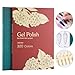 NMKL38 320 Nail Colors Chart Nail Gel Polish Display Book with 480 False Nail Tips Professional Salon Nail Color Swatches Nail Practice Card Board (Red)