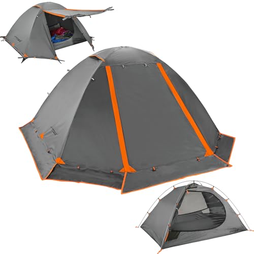 Image of Clostnature Lightweight Backpacking Tent - 1 /2 Person 4 Season Ultralight Waterproof Camping Tent, Large Size Easy Setup Tent for Winter, Cold Weather, Family, Outdoor, Hiking and Mountaineering