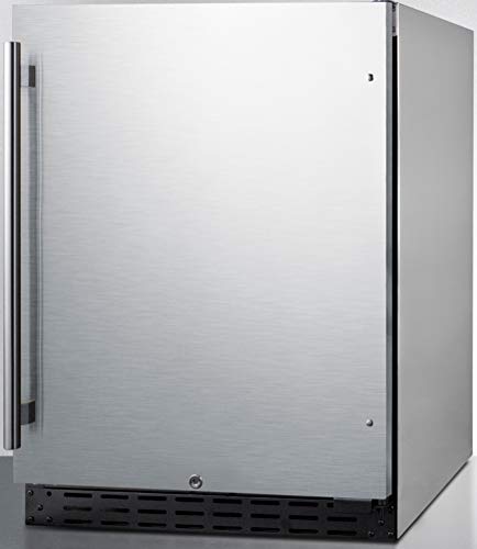 Summit Appliance Al55Css 24" Wide Built-In All-Refrigerator, Ada Compliant; 4.2 Cu.ft Capacity; Automatic Defrost; 115 V; Adjustable Shelves; Digital Thermostat; Interior Light; Digital Control Panel #TOP1