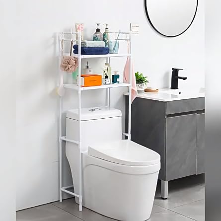 Inllex 3 Layers Metal Shelf Over Toilet Space Saving Storage Rack for Bathroom Metal Toilet Cabinet Shelving Kitchen Bathroom Space Saver Shelf Organizer (B0D5713HMM) Amazon Price History, Amazon Price Tracker