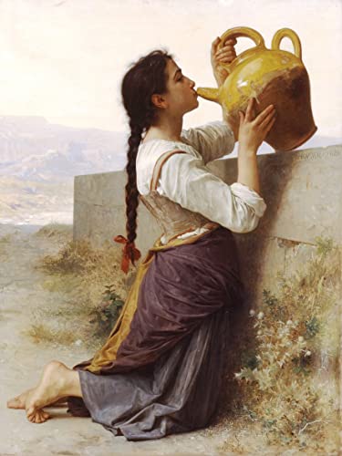 Art imprime image toile Bouguereau grand tableau idylle ancienne