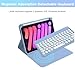Keyboard Case for iPad Pro 13 (M5 2025/M4 2024) with Mouse, Magnetic Detachable Cute Candy Color Round Keys Wireless Keyboard Cover with Pencil Holder, Light Purple