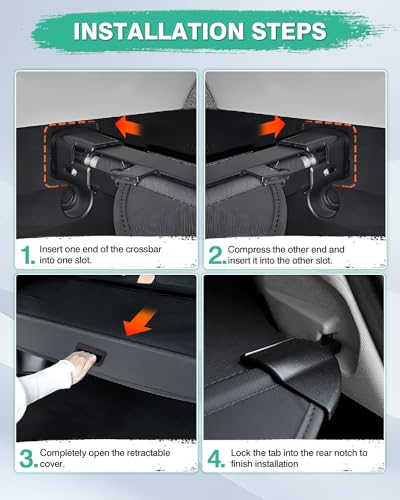 Image of Powerty Cargo Cover for 2007-2018 BMW X5, Canvas Texture Trunk Cover Privacy Screen Rear Security Shade for BMW X5 Accessories (Not for BMW X3 /X4)