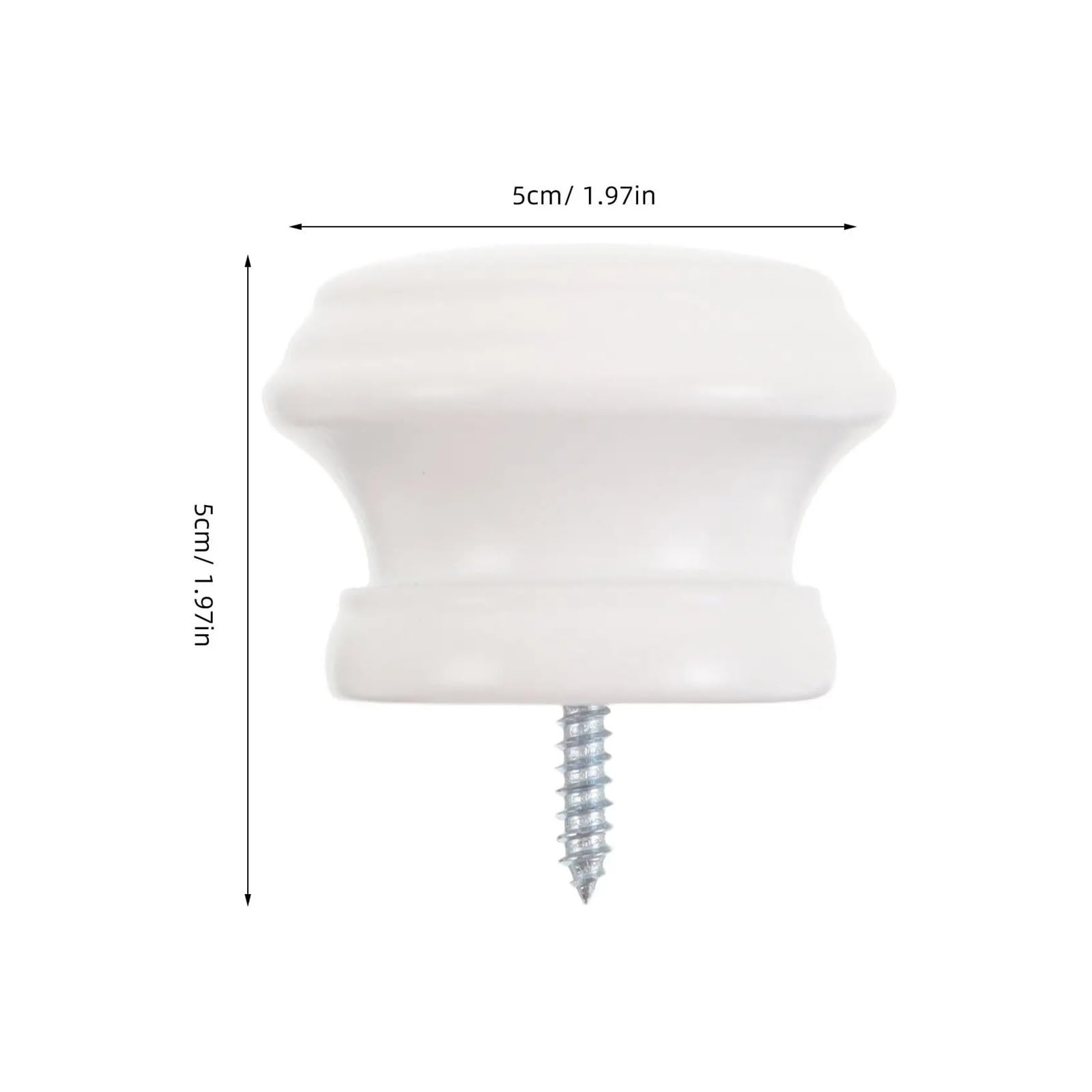 Lot de 6 embouts à vis pour tringle à rideaux en bois - Finition lisse - Extrémités décoratives pour rideaux lourds - Pour tringles à rideaux