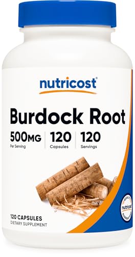 Nutricost Burdock Root (500mg) 120 Capsules Gluten Free GMO-Free