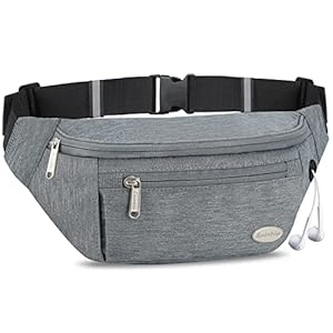 Entchin Fanny Pack for Women Men, Crossbody Bag with 4-Zipper Pockets, Large Capacity & Water Resistant Fashion Bum Bags for Hiking Running Travel Cycling