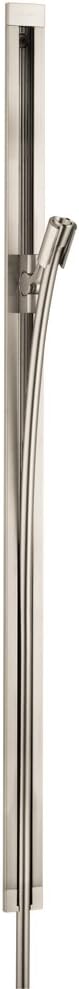 hansgrohe Wallbar Raindance S, 36" Minimalist 2-inch Modern Spray Easy Height Adjust Wallbar in Brushed Nickel, 27636820