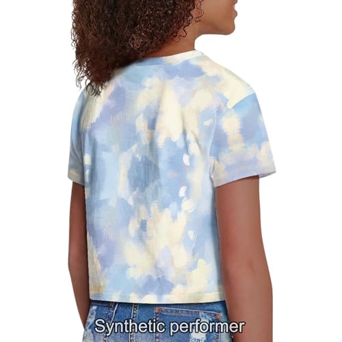 Image of 4th of July Shirt for Girls 7-8 Years US Flag Crop Tops Kids Outfit Independent Day Graphic Tee-