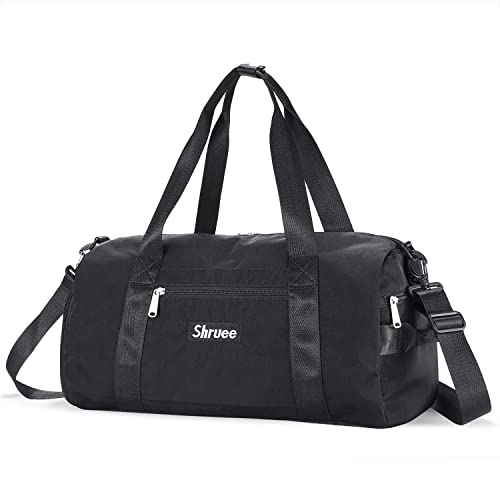 Faltbare Sporttasche Reisetasche mit dem schmutzigen Fach für Männer und Frauen (Black) Cover