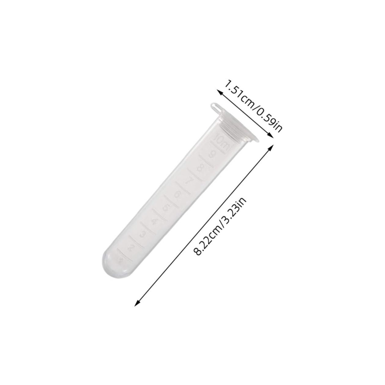 FRCOLOR Provette per Centrifuga da 10 Ml Tappo Set da 200 Pezzi Plastica Trasparente Fondo Tondo e Scala Graduata per Laboratorio Scientifico e Analisi Biochimiche