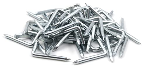 Design61 50x Konsolhaken Stahlhaken Haken Ø 2 x L 20 mm aus Stahl Verzinkt