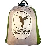 Hummingbird Hammocks Ultralight Double Hammock, Gray and Forest Green