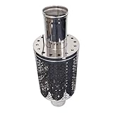 Radiador de recuperación de calor de acero inoxidable, tubo intercambiador de chimenea de 1 metro para estufa y chimenea (100 mm)