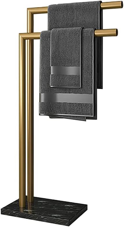 Free Standing Towel Rack Freestanding Towel Rack Double Metal Vertical Towel Rack Sturdy and for Bathrooms Pools Kitchens and Toilets,One Color-44x22x90cm