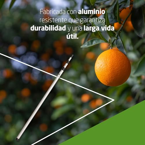 Miniatura 4 de Amig - Pértiga Telescópica De Aluminio - Barra Extensible Hasta 2,4 Metros - Palo Compatible Con Múltiples Herramientas De Jardín - Ligera Y Resistente - Ideal Para Trabajos En Altura
