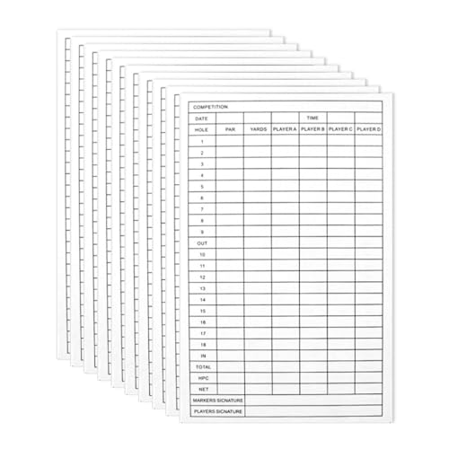 5/10pcs Golf Competition Scorecards Record Scores Keeper Golf Score Sheet