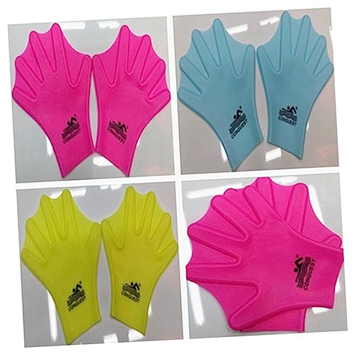 Happyyami 1 Par De Luvas Absorventes De Suor Luvas De Natação Luvas De Remo Com Membranas Luvas Resp