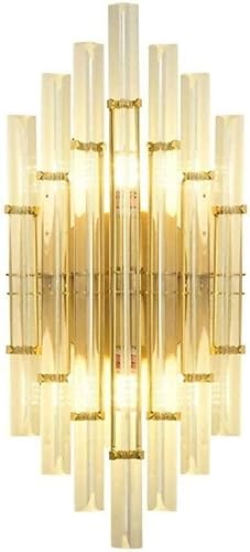 MYUYEE Crystal Glass Wall Light Fixture Led Wall Sconce, Indoor Applique Wall Lights Art Decor Wall Lamp,Chaner Lamp