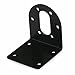 DROK 4pcs Black 37mm DC Gear Motors Mounting Bracket, Iron Anti-rust Gearbox L-shape Fixed Seat, Gear Reduction Motor Holder