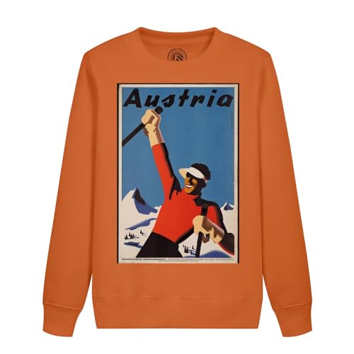 Sweatshirt enfant Autriche ski poster vintage idée cadeau anniversaire originale