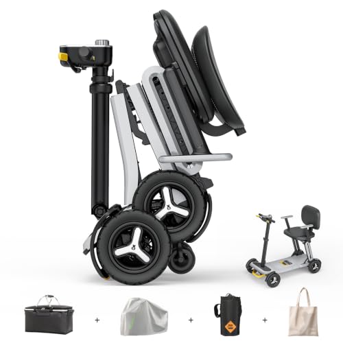 Image of PAISEEC L5 Mobility Scooter for Seniors - 32 lbs Ultra Lightweight Mobility Scooter, One-Step Folding, Airline Approved Mobility Scooters with PAI Safety System