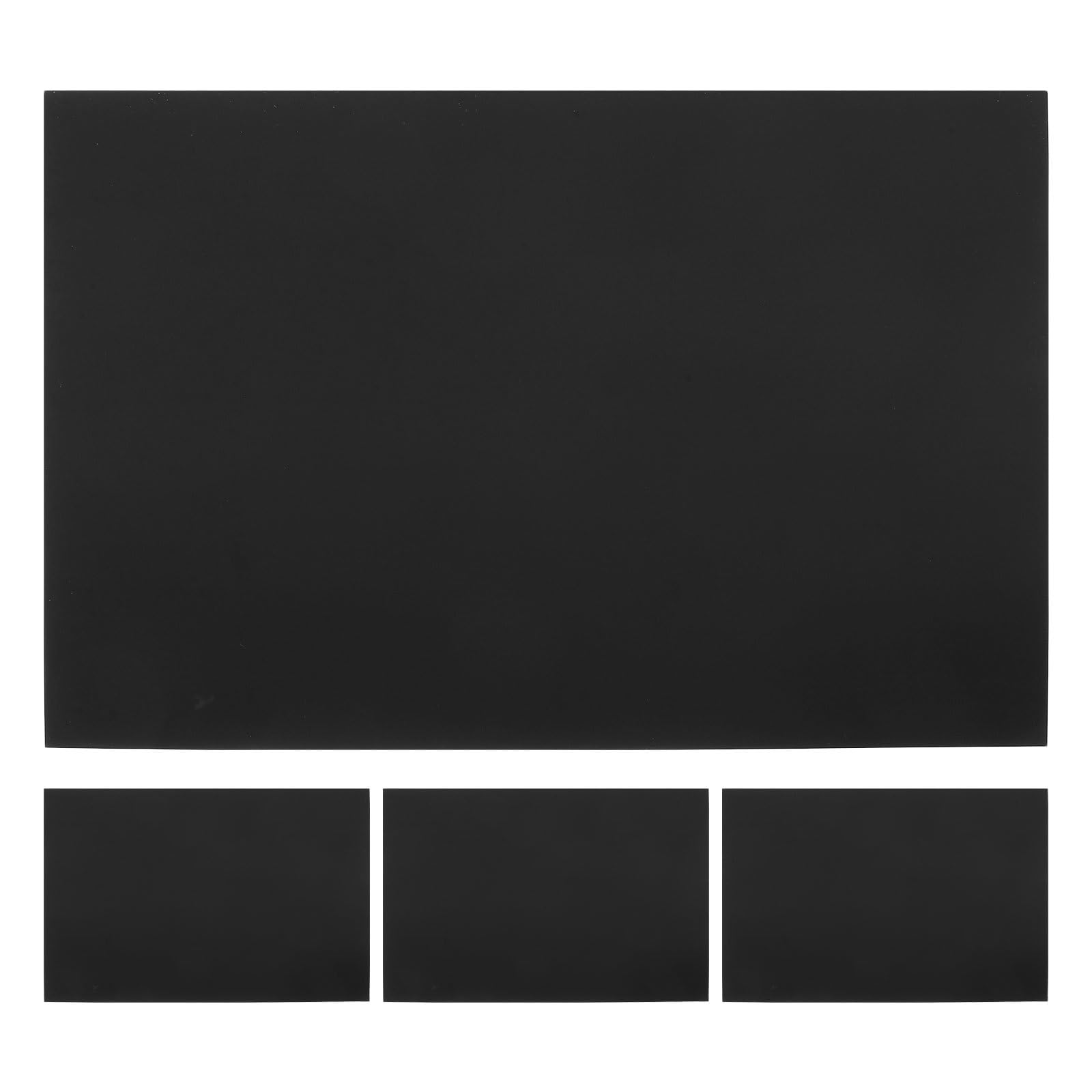 KOMBIUDA 4 plaques vierges en aluminium pour gravure laser DIY - Plaques métalliques noires format A4 - en aluminium de 0,2 mm d'épaisseur pour loisirs créatifs, cartes de visite, décorations