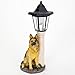 Bits and Pieces - Solar Dog Lantern-Solar Powered Garden Lantern - Resin Dog Sculpture with LED Light (Shepherd) - 13.5