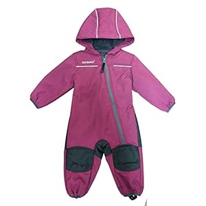 Outburst – Baby kinderen meisjes softshell overall sneeuwpak gevoerd waterdicht 10.000 mm waterkolom ademend winddicht…