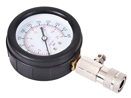 DHA Kompressionstester Kompressionsprüfer Kompressionsmesser Messgerät Benzin Motor mit 4 Adapter M10 M12 M14 M18 Kfz Motorrad 300PSI
