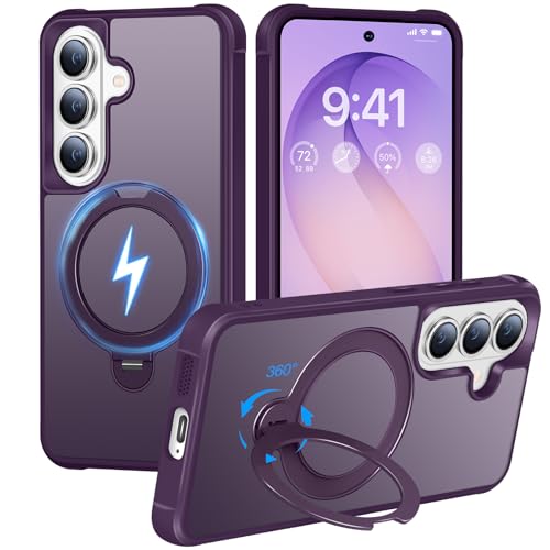Coque Samsung S26 avec support magnétique HuwaiH violet pour le voyage