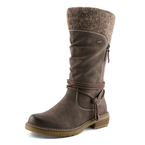 Spring Step womens Mid Calf Boot, Dark Brown, 9 US