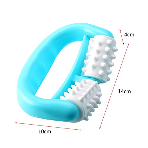Handheld Massage Roller,Full Body Anti Cellulite 2 Wheels Manual Muscle Massager Fit For Foot Hand Body Neck Head Leg Pain Relief #TOP4