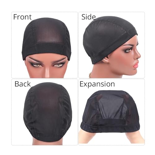 Filet élasthanne pour perruque forme dôme sans colle taille S noir - 5