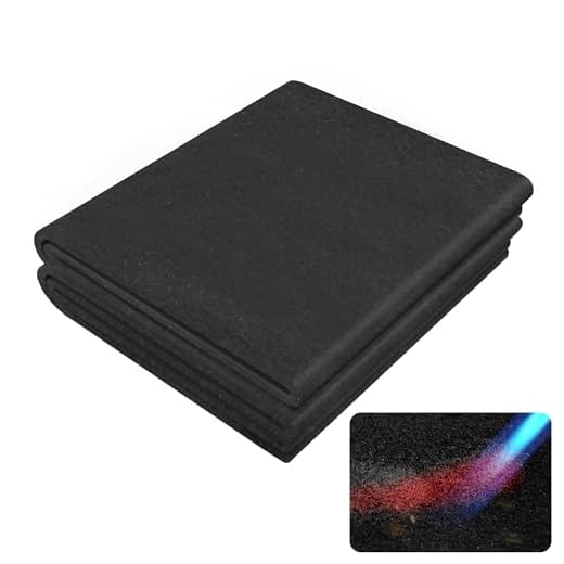 UCandy 12 * 27 in Carbon Felt Fireproof Welding Blanket, 3mm Thicked Welding Blanket Heat Resistant Up to 1800°F,Flame Retardant Fabric Carbon Felt for Welders,Soldering Welding Brazing