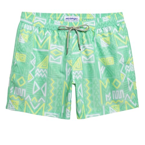 Image of maamgic Mens Swim Trunks 5 Inch with Mesh Lining, Quick Dry Mens Bathing Suit, Swim Shorts for Swimming and Beach