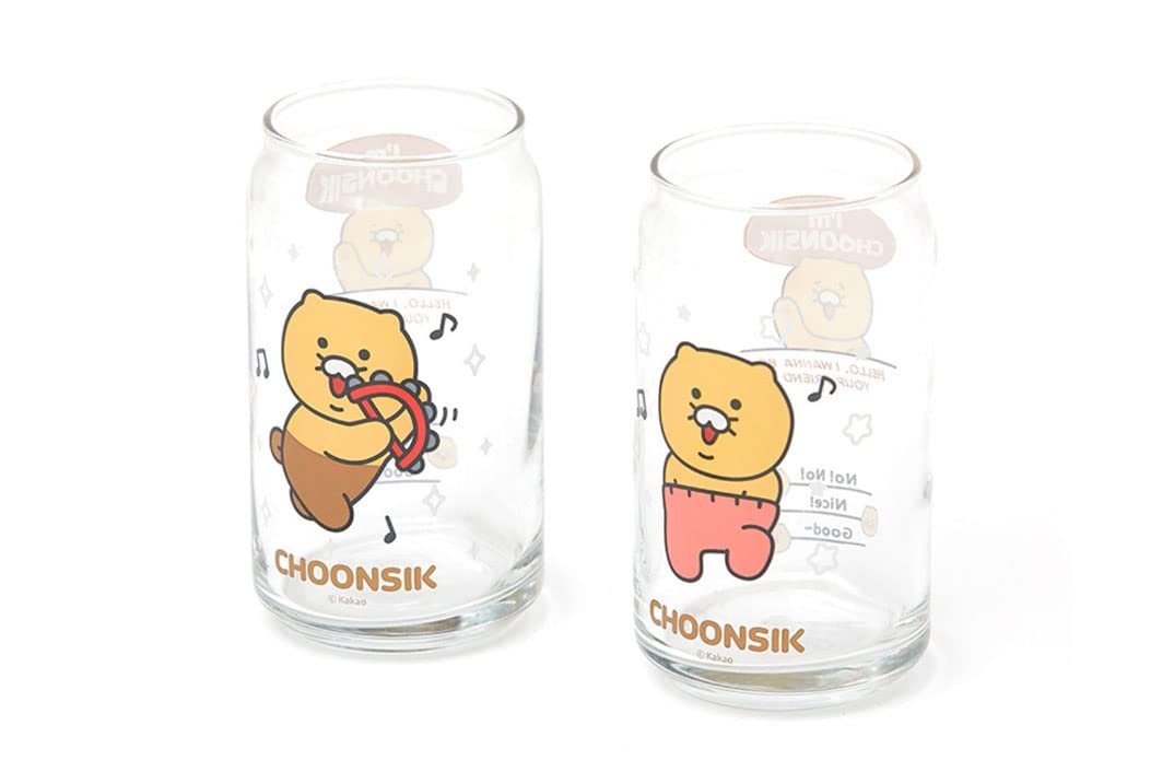 Official Choonsik Character Merchandise - Choonsik Beer Somaek Small Can Shaped Cups 2p Size 4.9 x 2.7 Inch