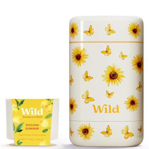 Wild Refillable Deodorant Starter Kit - Limited Edition Sunflower Case