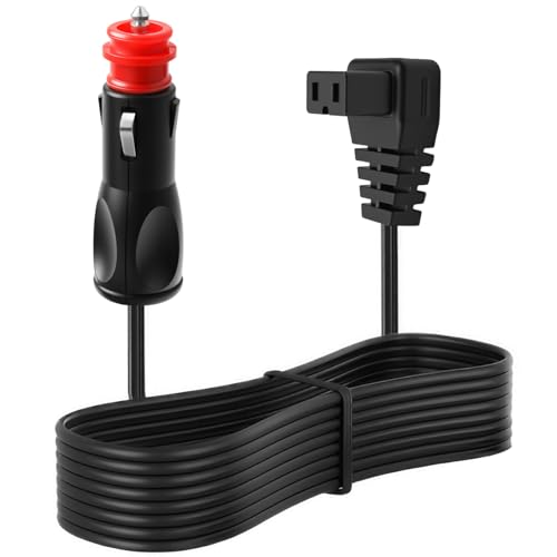Cable de nevera de coche con interruptor de botón pulsador 12 V/24 V CC 2 pines a enchufe encendedor de cigarrillos para Mobicool CoolBox, 2 m cable para enchufe de cigarrillos