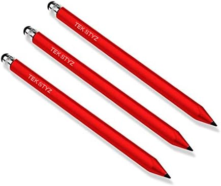 Tek Styz PRO Stylus Works for vivo iQOO 3 5G High Accuracy Sensitive in Compact Form for Touch Screens [3 Pack-RED]
