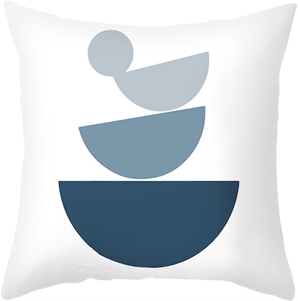 HBJWOV Ins Pillow Cover Line Abstract ometric Print Cushion Home Sofa