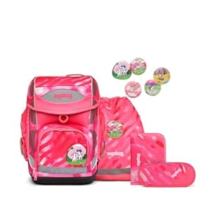 ergobag Pack Set ergonomischer Schulrucksack, Vorgänger-Kollektion, flexibel 6-teilig 1.Klasse Grundschule