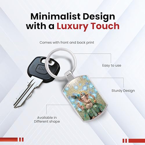 Image of Premium Printed Metal Keychain for Men & Women | High-Definition Artwork Print | Durable Key Ring for Car, Bike, Home & Office Keys | Stylish Decorative Key Holder Gift