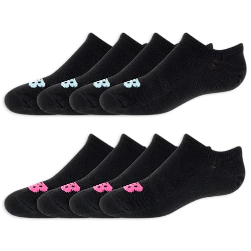 New Balance Kids' Performance Liner Socks-8 Pairs-Breathable Half Cushion & Arch Support