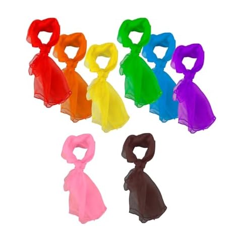 Rumyve 8pcs Colourful Silk Scarves Cover