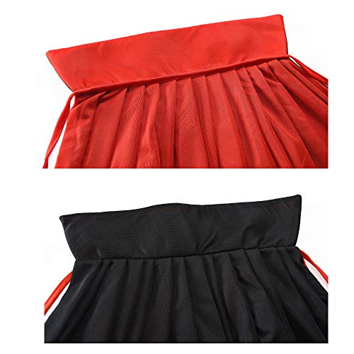 OurLore Black and Red Reversible Halloween Christmas Cloak Masquerade Party Cape Costume (35 inch, Stand Collar) - Thumbnail 5