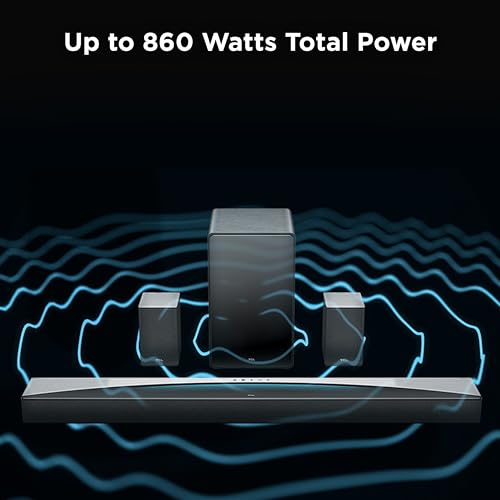 Image of TCL Q85H Q Class 7.1.4 Channel Sound Bar with Dolby Atmos, DTS:X, Ray Danz Technology, Wireless Subwoofer, Wireless Surround Speakers, and Bluetooth Music Streaming