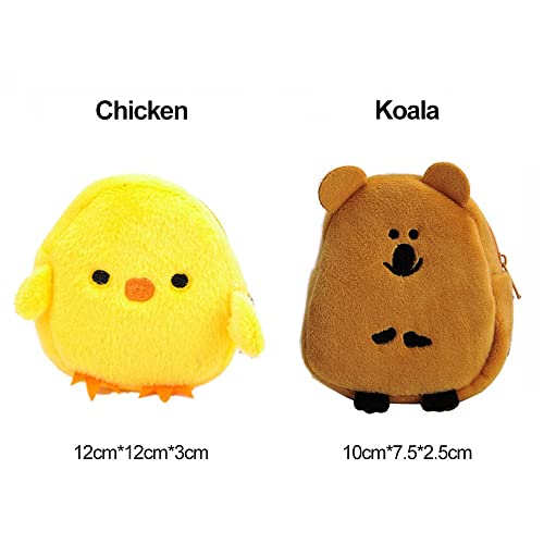 Lovely Cartoon Coin Purse Toy USB Cable Pouch Mini Wallet Money Bag Earphone Case(chicken)2