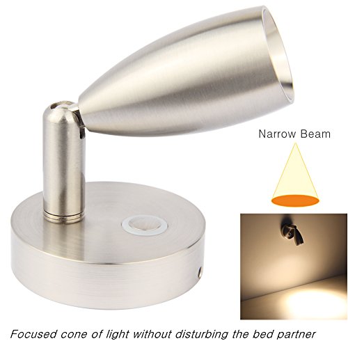 RV Reading Lights Boats RVs Camper Motorhome Interior Lighting LED Upgrading, Old Lamp Replacement Light with Stainless Plate Cover