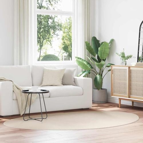 Tapis beige 160x230 en polyester lourd pour décoration raffinée